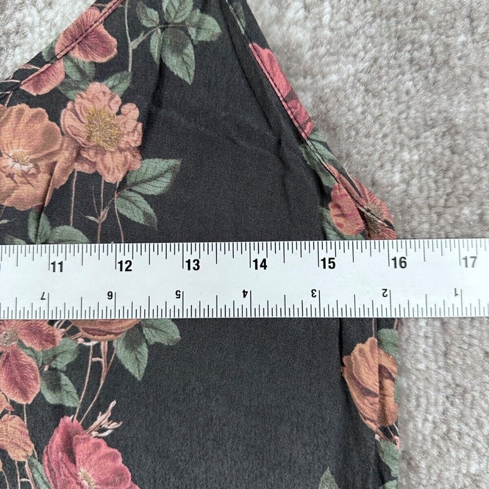 Auguste The Label Dress US 6 Womens Black Cami Slip Midi Floral - Picture 3 of 8
